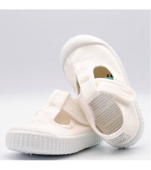 Zapatillas lona niño blanco - Sandalias lona VICTORIA - online